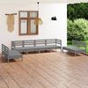 vidaXL 8 Piece Garden Lounge Set Grey Solid Pinewood