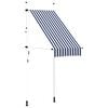 vidaXL Manual Retractable Awning 100 cm Blue and White Stripes