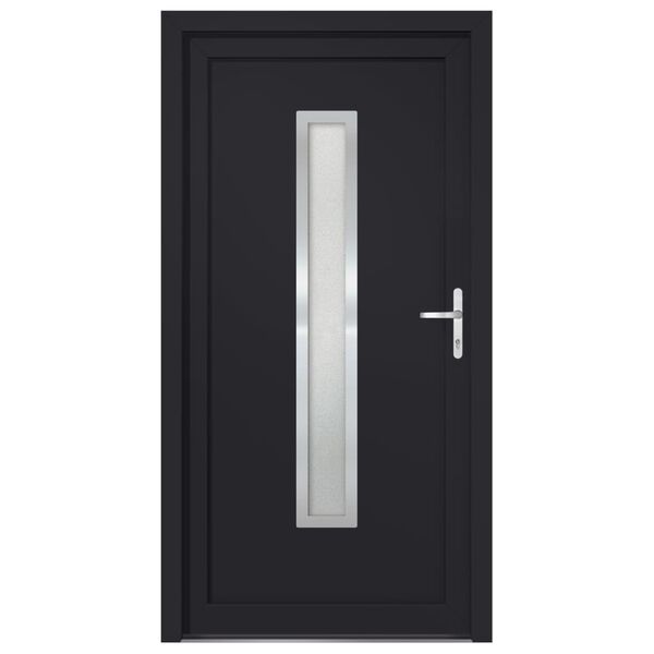vidaXL Front Door Anthracite 88x200 cm PVC