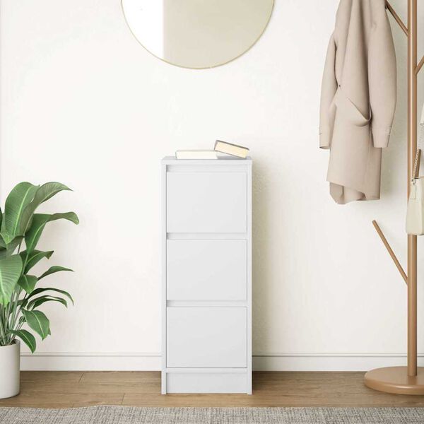 vidaXL Sideboard White 29.5x34x76 cm Engineered Wood