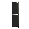 vidaXL 4-Panel Room Divider Black 200x180 cm Fabric