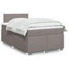 vidaXL Box Spring Bed with Mattress Taupe 120x200 cm Fabric