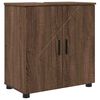 vidaXL Bathroom Furniture Set 2 pcs Brown Oak Engineered wood & Metal