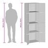 vidaXL Garden Storage Cabinet Black 59x40x180 cm Poly Rattan
