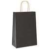 vidaXL Paper Bags 250 pcs with Handles Black 21x11x31 cm