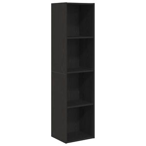 vidaXL Book Cabinet Black Oak 143 x 30 x 36 cm Engineered Wood