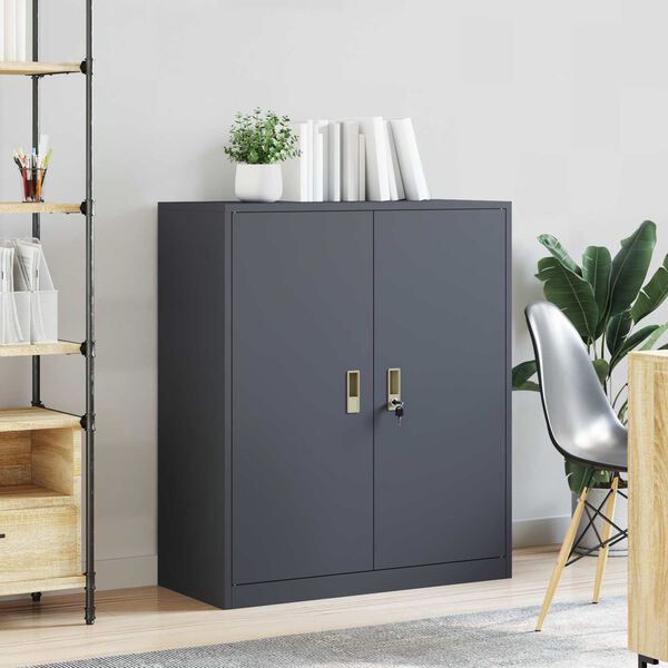 vidaXL Storage Cabinet Anthracite 90 x 40 x 105 cm Steel