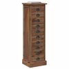 vidaXL Chest of Drawers Brown 35 x 30 x 110 cm Solid Teak Wood
