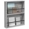 vidaXL Magazine Rack Grey Sonoma 60 x 12 x 70 cm Engineered Wood