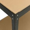 vidaXL Work Benches with Shelf Black 114 x 54 x 91 cm Engineered Wood