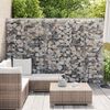 vidaXL Gabion Wall with Covers Galvanised Steel 300x30x200 cm