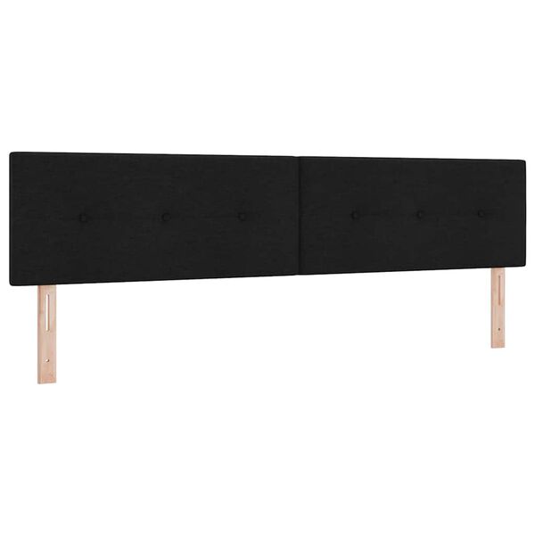 vidaXL Headboard Height Adjustable with Headboard Black 200 cm Fabric