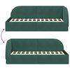 vidaXL Corner Bed Frame Dark Green 80 cm x 200 cm Fabric