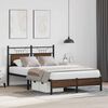 vidaXL Bed Frame without Mattress Brown Oak 120x200 cm Engineered Wood