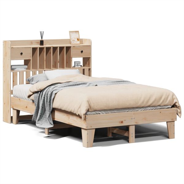 vidaXL Bed Frame without Mattress 135x190 cm Solid Wood Pine
