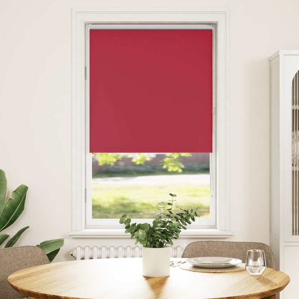 vidaXL Roller Blind Blackout Red 65x175 cm Fabric Width 60.7 cm Polyester