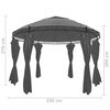 vidaXL Gazebo with Curtains Round 3.5x2.7 m Anthracite