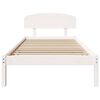 vidaXL Bed Frame with Headboard White 90 x 200 cm Solid Pine Wood