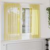 vidaXL Voile Curtains with Rod Pockets 2 pcs Yellow