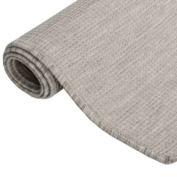 vidaXL Outdoor Flatweave Rug 120x170 cm Light Grey
