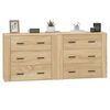 vidaXL Sideboards 2 pcs Sonoma Oak Engineered Wood