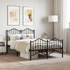 vidaXL Metal Bed Frame without Mattress with Footboard&nbsp;Black 120x200cm