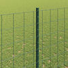 vidaXL Fence with Post Green 1.5 x 10 m Steel and PVC
