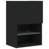 vidaXL TV Cabinet with LED Lights Black 40.5x30x60 cm