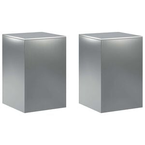 vidaXL Plant Stand 2 pcs Silver 40 x 40 x 60 cm Stainless Steel