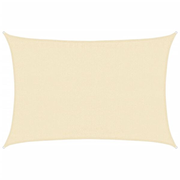 vidaXL Sunshade Sail 160 g/m&sup2; Cream 3.5x5 m HDPE