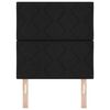 vidaXL Headboard with LED Strip Lights Adjustable Black 80 cm Fabric