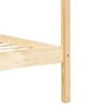 vidaXL Canopy Bed Frame without Mattress Solid Pine Wood 140x200 cm