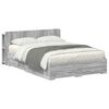 vidaXL Bed Frame with Storage Grey Sonoma 140 x 200 cm Engineered Wood