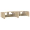 vidaXL TV Wall Cabinets with LED Lights 2 pcs Sonoma Oak 80x35x31 cm