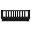 vidaXL Day Bed without Mattress Black 75x190 cm Small Single Solid Wood Pine