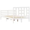 vidaXL Bed Frame without Mattress White Small Double Solid Wood Pine