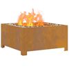 vidaXL Fire Pit Brown 60 x 60 x 30 cm Steel