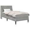 vidaXL Bed Frame with Mattress Light Grey 90 x 190 cm Velvet