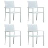 vidaXL 5 Piece Garden Dining Set White