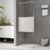 vidaXL Walk-in Shower Wall with Half Frosted ESG Glass 80x195 cm