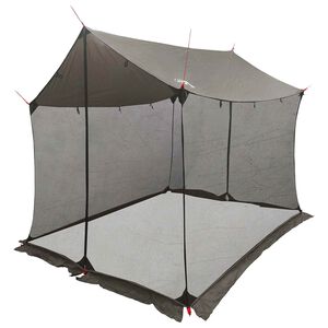 vidaXL Camping Tarp with Mesh Walls 270 x 210 x 210 cm Brown Grey