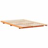 vidaXL Floor Bed Frame Wax brown 140 x 190 cm Solid pine wood