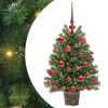vidaXL Artificial Christmas Tree with 150 LEDs Green 75 cm PE and PVC