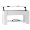 vidaXL Coffee Table High Gloss White 101x49x52 cm Engineered Wood