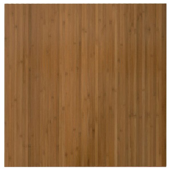 vidaXL Rug Square Brown 100x100 cm Bamboo