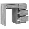 vidaXL Desk with Drawer Grey Sonoma 90 x 37.5 x 75 cm Engineered Wood