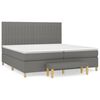vidaXL Box Spring Bed with Mattress Dark Grey 200x200 cm Fabric