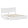 vidaXL Storage Bed with Headboard White 200 x 200 cm Engineered Wood