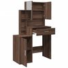 vidaXL Dressing Table with Cabinet Brown Oak 80x35x132 cm