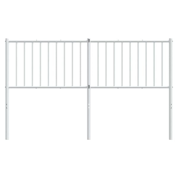 vidaXL Metal Replace Headboard White 160 cm